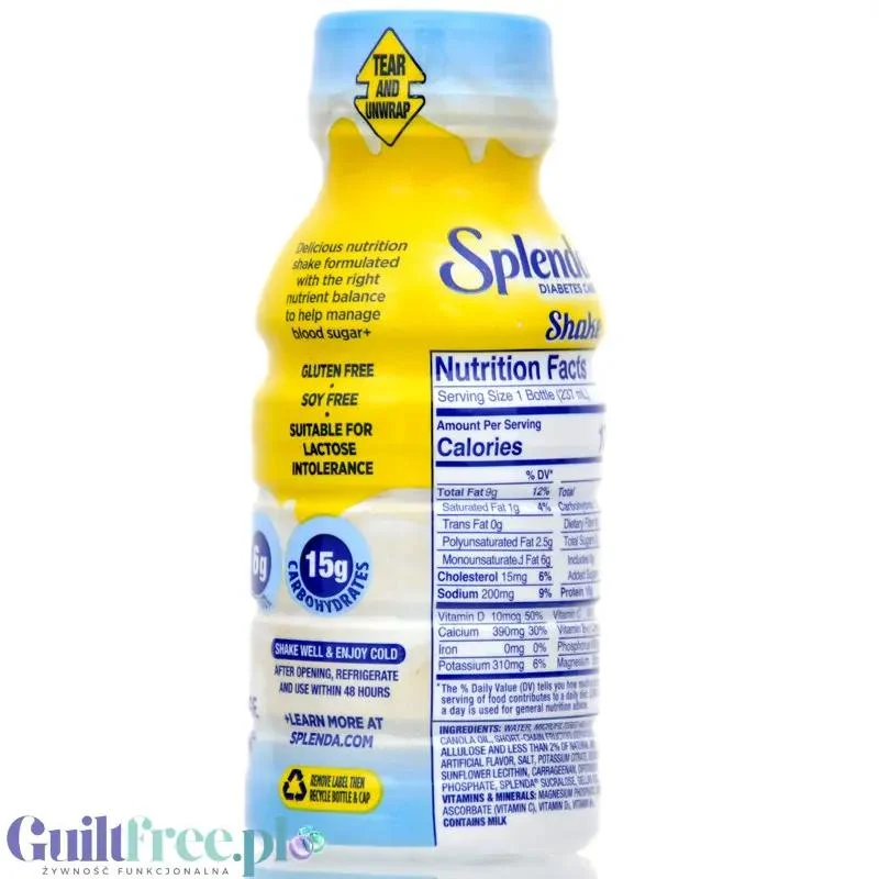 Splenda Shake French Vanilla - gotowy koktajl 16g białka w 170kcal, bez cukru