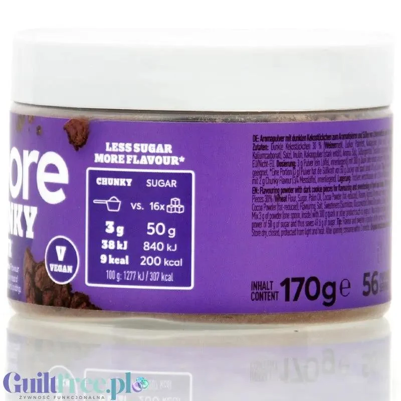 More Nutrition Chunky Flavor Dark Cookie Crumble 170g - aromat słodzący w proszku ciasteczkowy z czekoladą