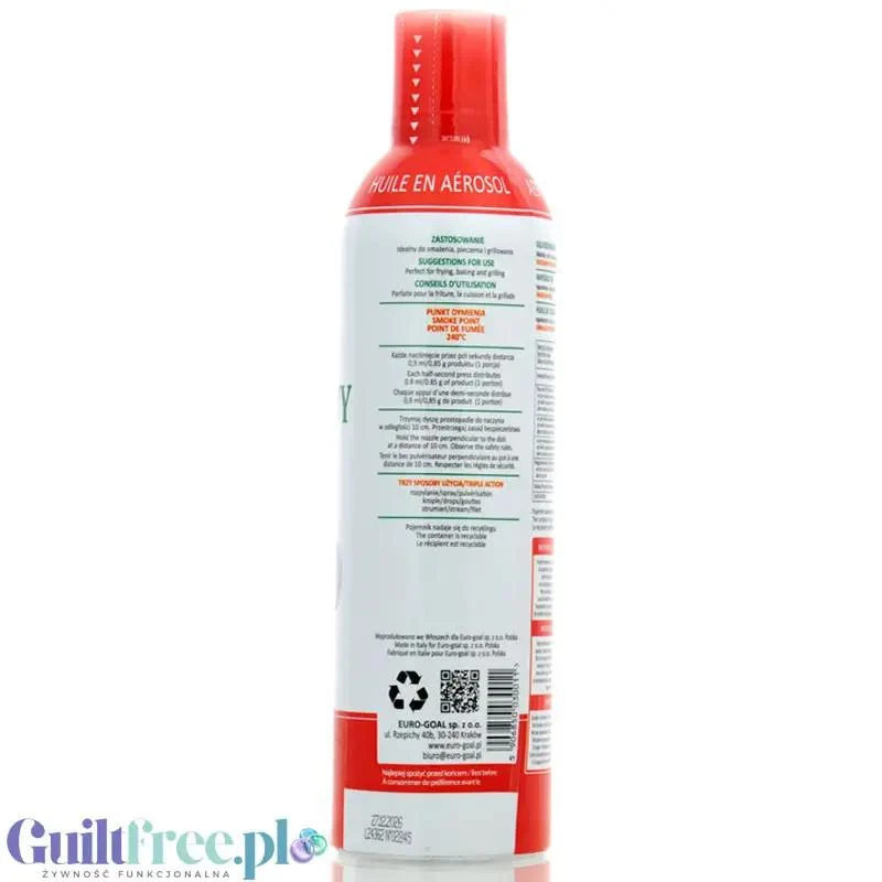 OLI-OLI, 100% Czysty Olej Rzepakowy w sprayu 400 ml