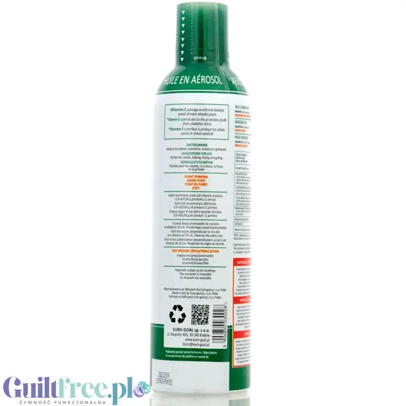 OLI-OLI, 100% Czysty Olej z Awokado w sprayu 400ml