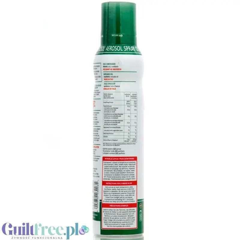 OLI-OLI, 100% Czysty Olej z Awokado w sprayu 200ml