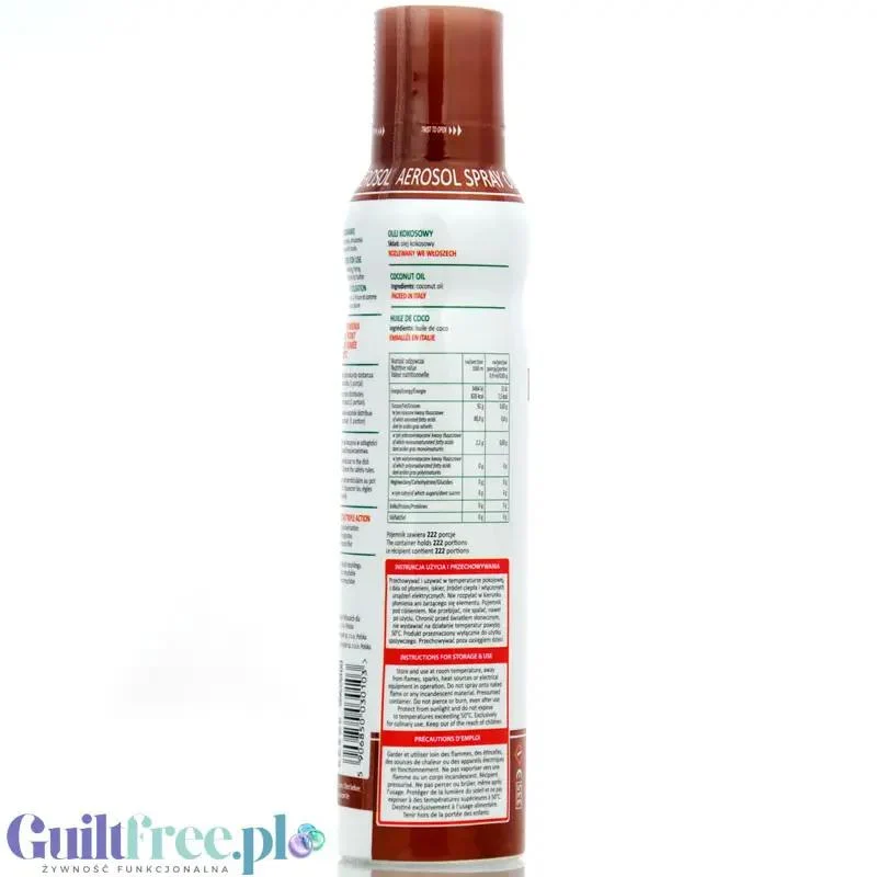 OLI-OLI, 100% Czysty Olej Kokosowy w sprayu 200ml