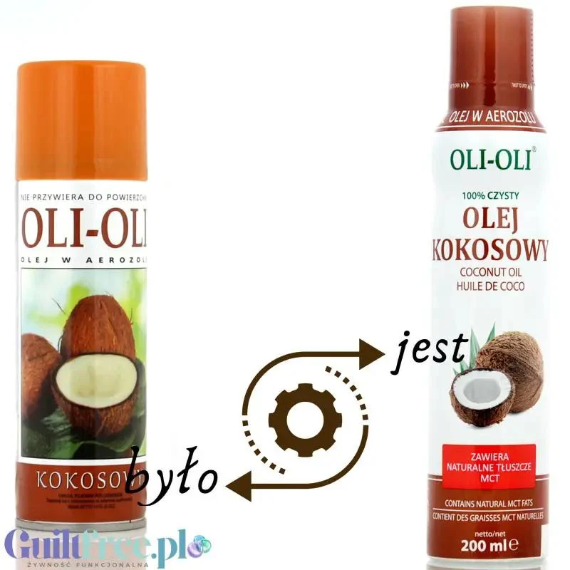 OLI-OLI, 100% Czysty Olej Kokosowy w sprayu 200ml