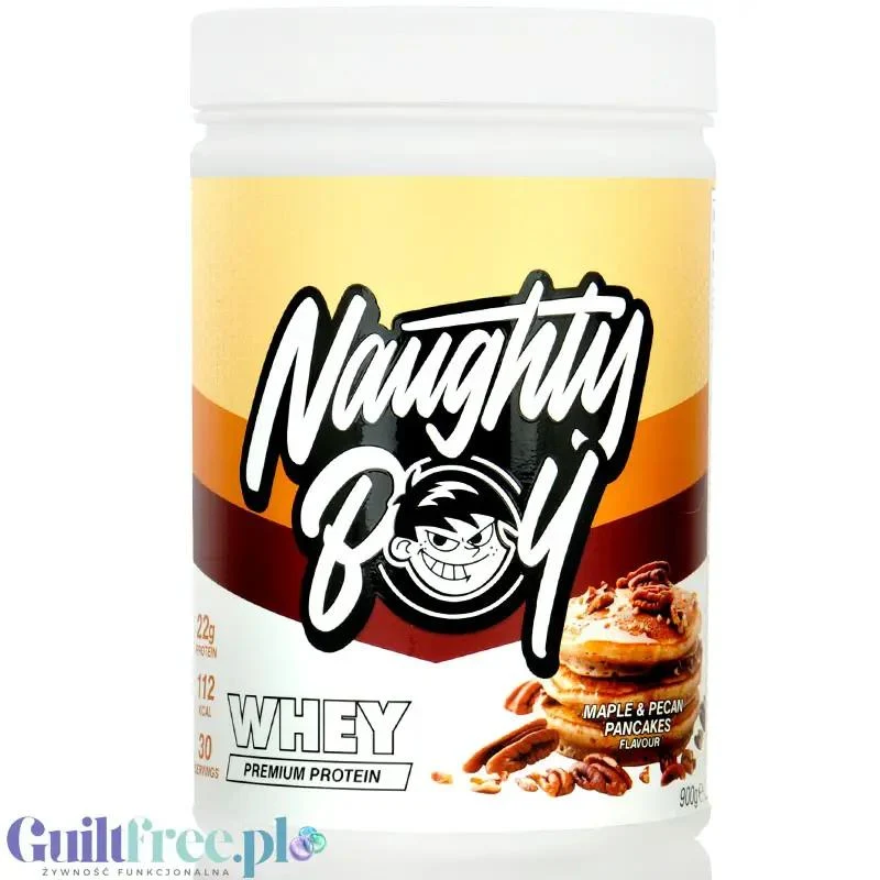Naughty Boy Whey Protein Maple & Pecan Pancake 900g - gęsta odżywka białkowa WPI, WPC & MPC