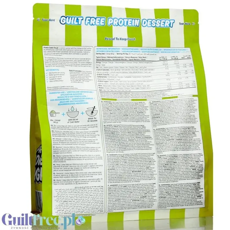 Applied Nutrition Protein Cookie Dough White Choc Pistachio - proteinowa masa ciasteczkowa z białą czekoladą 146kcal, 21g białka