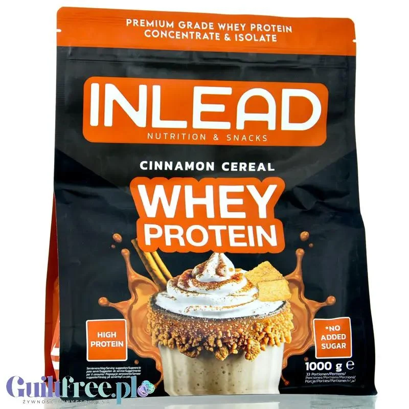 Inlead Whey Protein Cinnamon Cereal 1kg - odżywka białkowa w WPC WPI, smak płatki cynamonowe