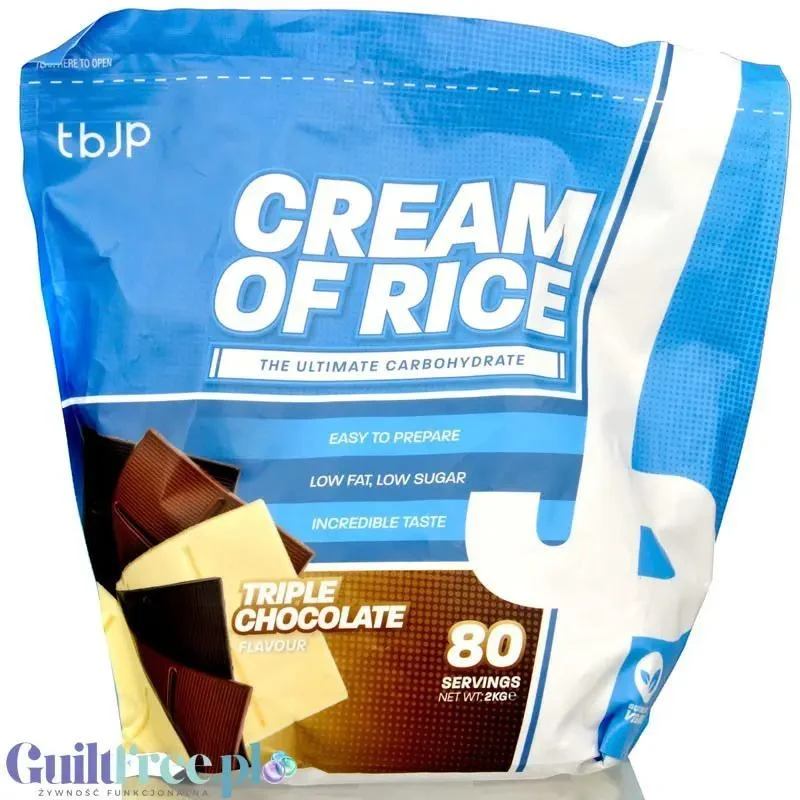 TBJP Cream of Rice, Triple Chocolate 2kg - kleik ryżowy bez cukru, regeneracyjny posiłek treningowy