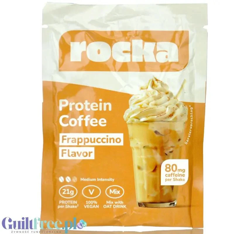 Rocka Nutrition Protein Coffee Frappuccino 30g - wegańska kawa proteinowa 80mg kofeiny, saszetka
