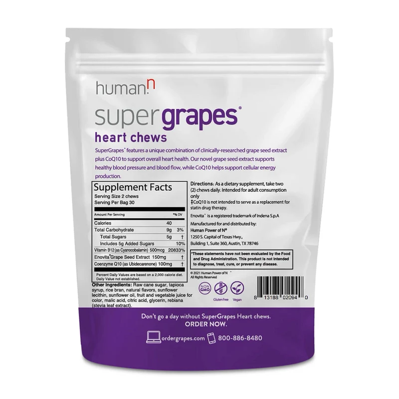 humann Supergrapes w/ CoQ10 Heart Chews