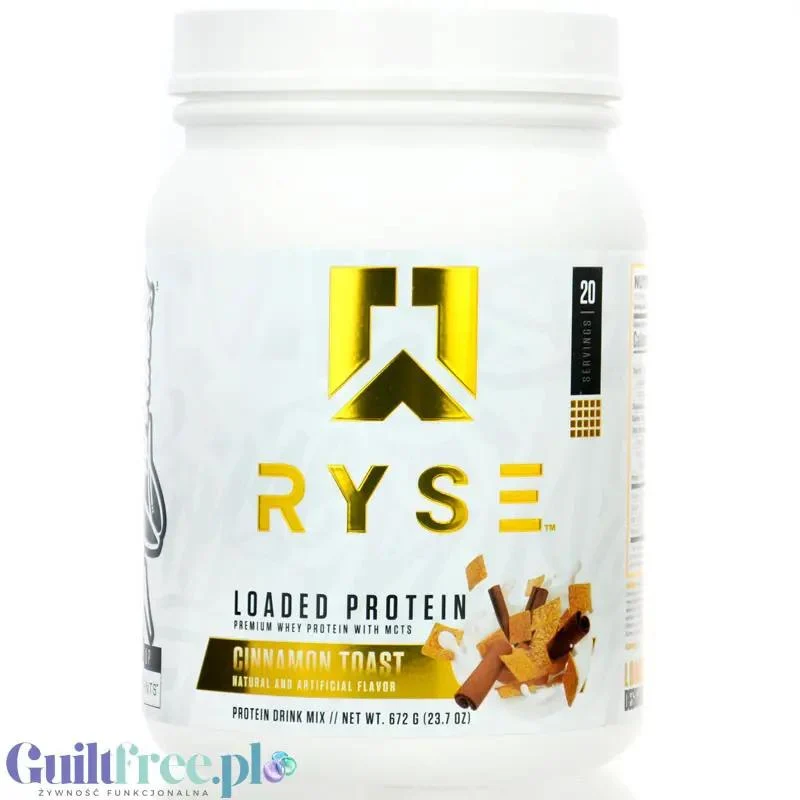 Ryse Loaded Protein Cinnamon Toast 0,67kg - odżywka białkowa z WPC i WPI, 25g białka