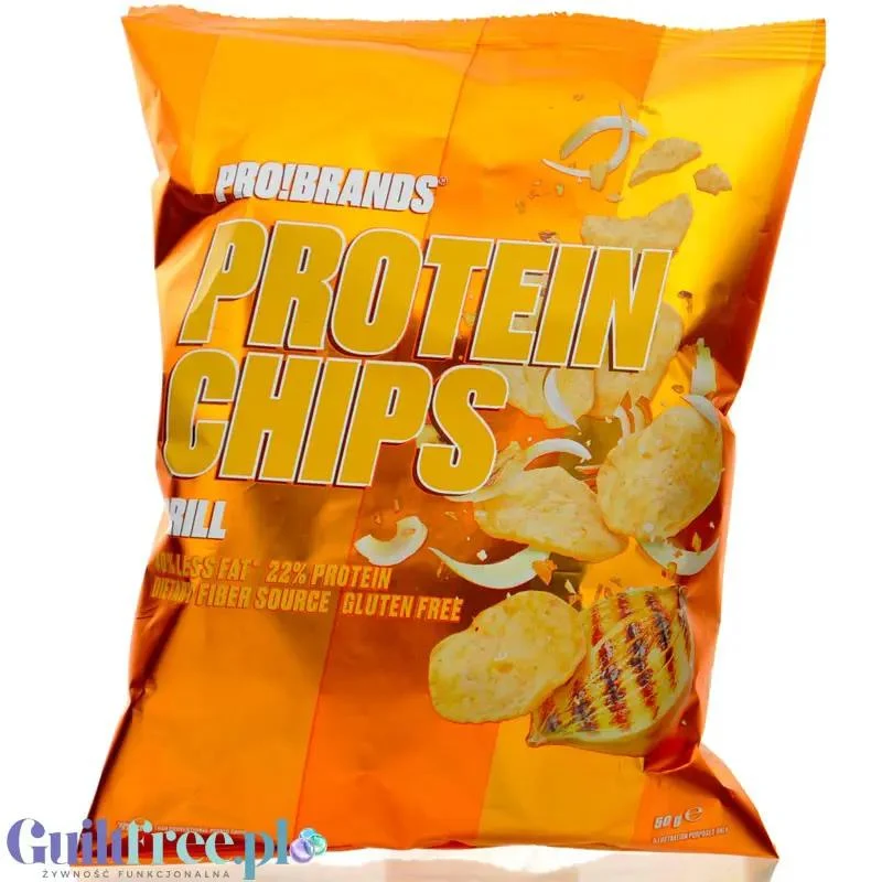 Pro!Brands ProteinPro Chips Grill - ziemniaczane chipsy białkowe z cebulką i solą morską