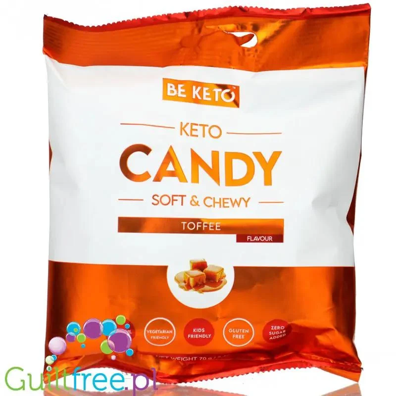 BeKeto Keto Soft & Chewy Toffee Candy - miękkie cukierki toffi do żucia bez cukru
