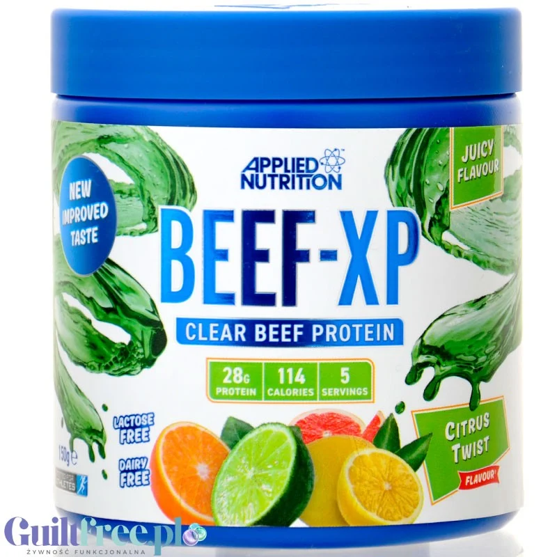 Applied Clear Beef XP Clear Beef Protein Citrus Twist - białko wołowe, odżywka proteinowa bez mleka 92% białka