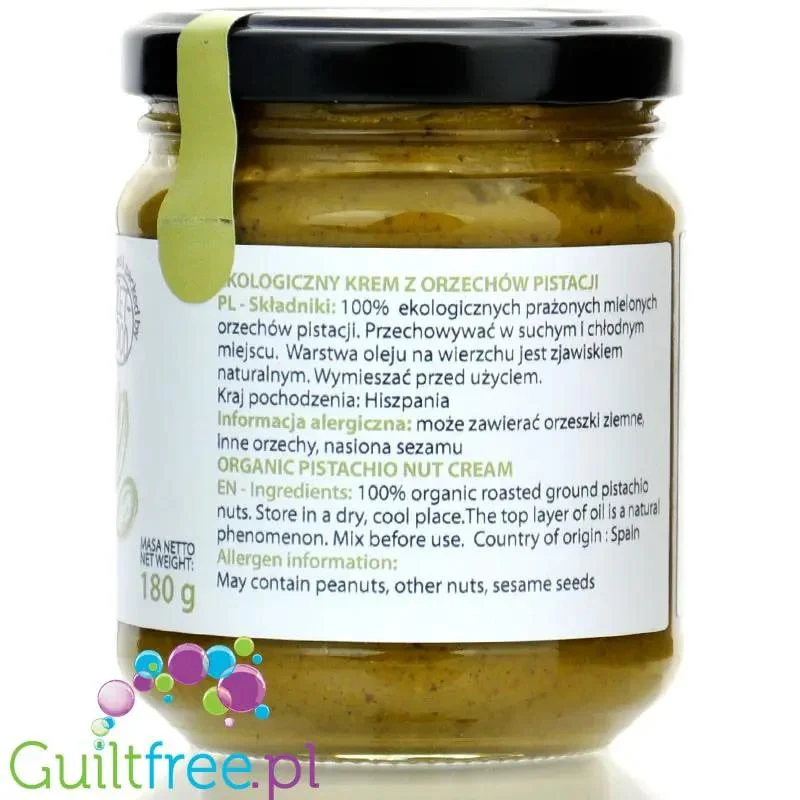 Diet Food Pistachio Cream - ekologiczny krem pistacjowy bez soli i cukru 100% pistacji