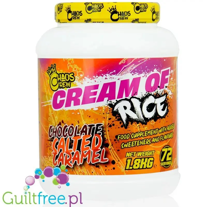 Chaos Crew Cream of Rice Chocolate Salted Caramel 1.8kg - kleik ryżowy bez cukru, smak Czekolada z Solonym Karmelem