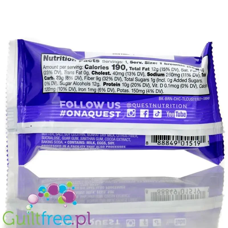 Quest Bakery Shop Chocolate Brownie - proteinowe brownie z czekoladą 10g białka