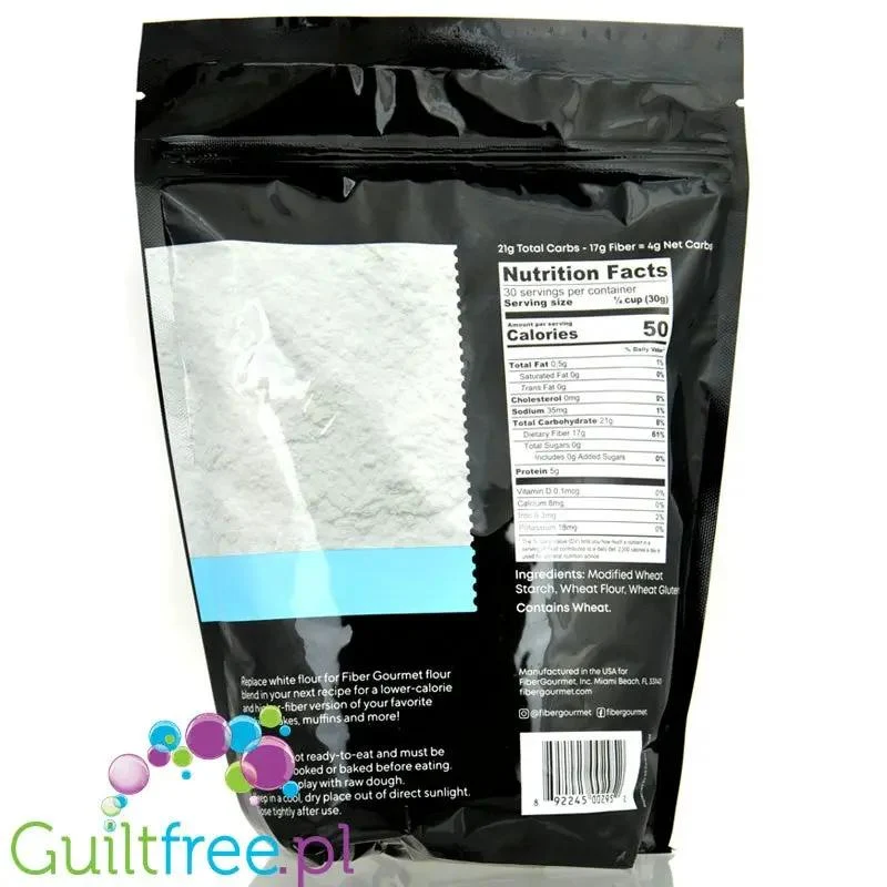 Fiber Gourmet Flour Blend - błonnikowa keto mąka niskowęglowodanowa 55% mniej kcal