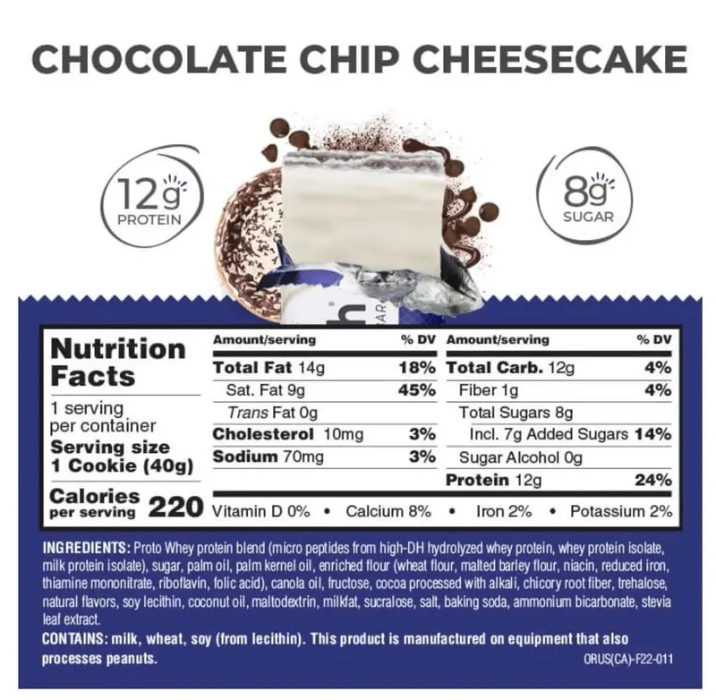 Power Crunch Chocolate Chip Cheesecake PUDEŁKO x 12 SZT - proteinowe wafelki ze stewią