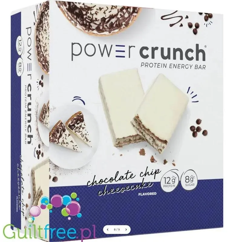 Power Crunch Chocolate Chip Cheesecake - proteinowy wafelek o smaku sernika z białą i mleczną czekoladą