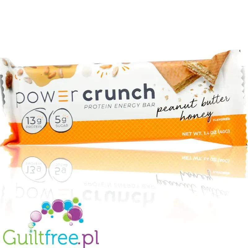 Power Crunch Peanut Butter Honey - proteinowy wafelek ze stewią 13g białka, Masło Orzechowe & Miód