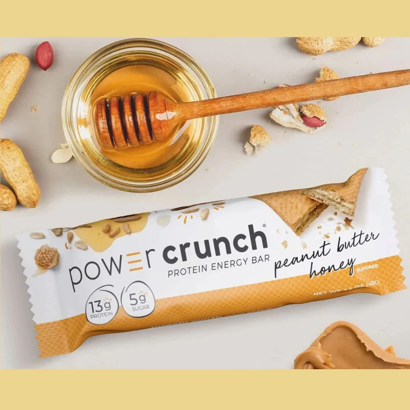 Power Crunch Peanut Butter Honey - proteinowy wafelek ze stewią 13g białka, Masło Orzechowe & Miód