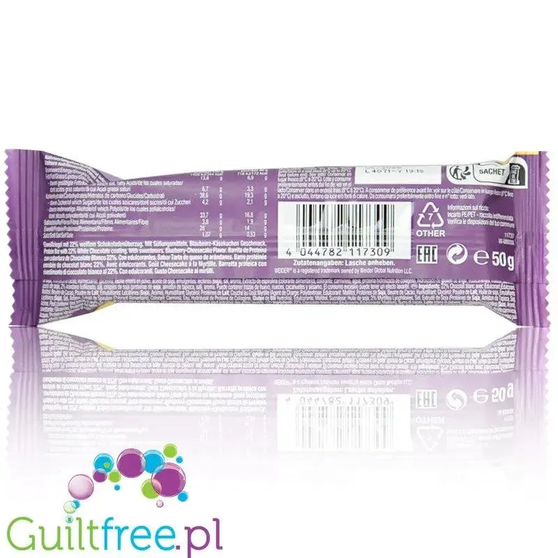 Weider Joe's Soft Bar Blueberry Chesecake - baton proteinowy 172 kcal i 14g białka
