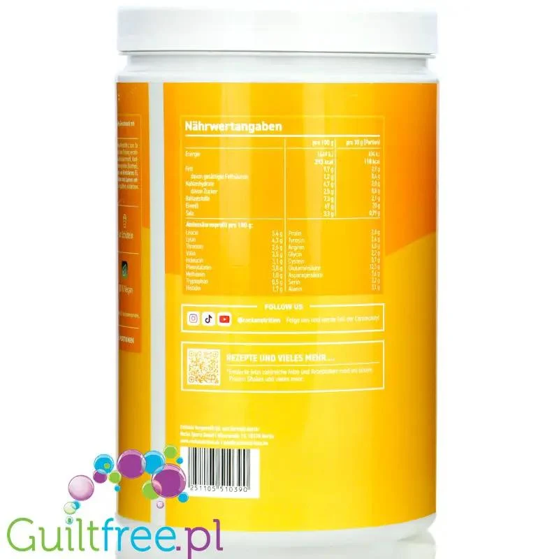 Rocka Nutrition Protein Shake Vanilla Cookie 1kg - wegański szejk proteinowy z 5 źródeł białek roślinnych bez cukru