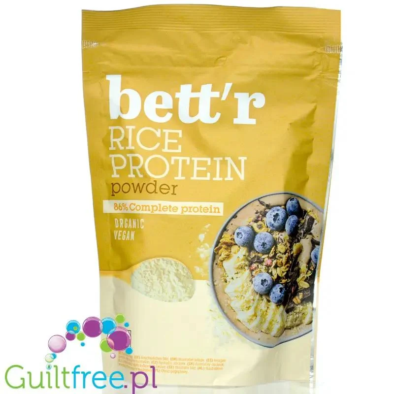 Bett'r Rice Protein - oragniczne białko ryżowe 100% bez słodzików i aromatów
