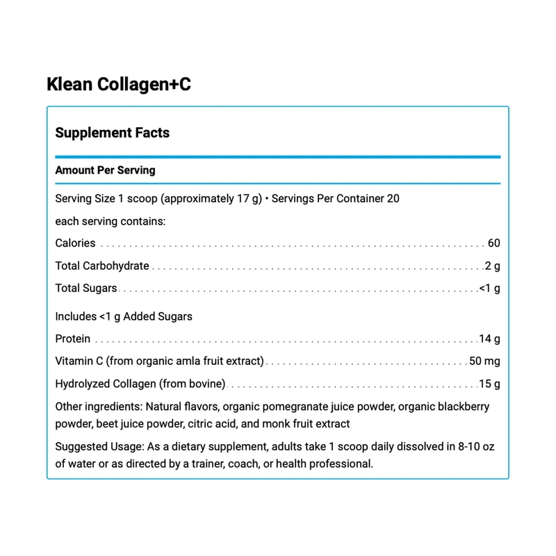 Klean Athlete Collagen + C
