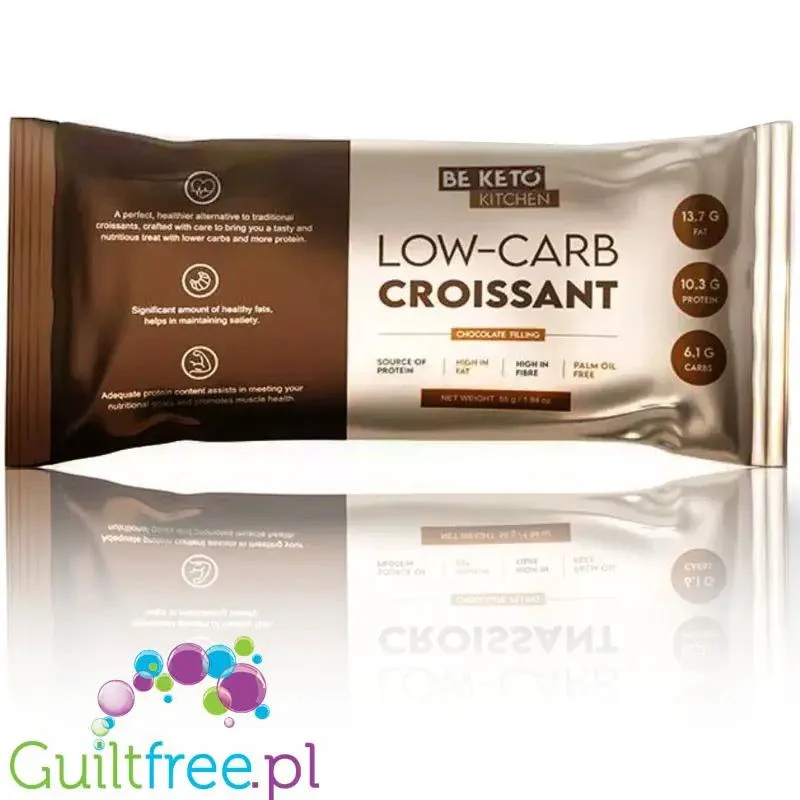 BeKeto Low-Carb Croissant Chocolate Filling - keto rogalik z nadzieniem czekoladowym 6,1g węglowodanów, 10,3g białka