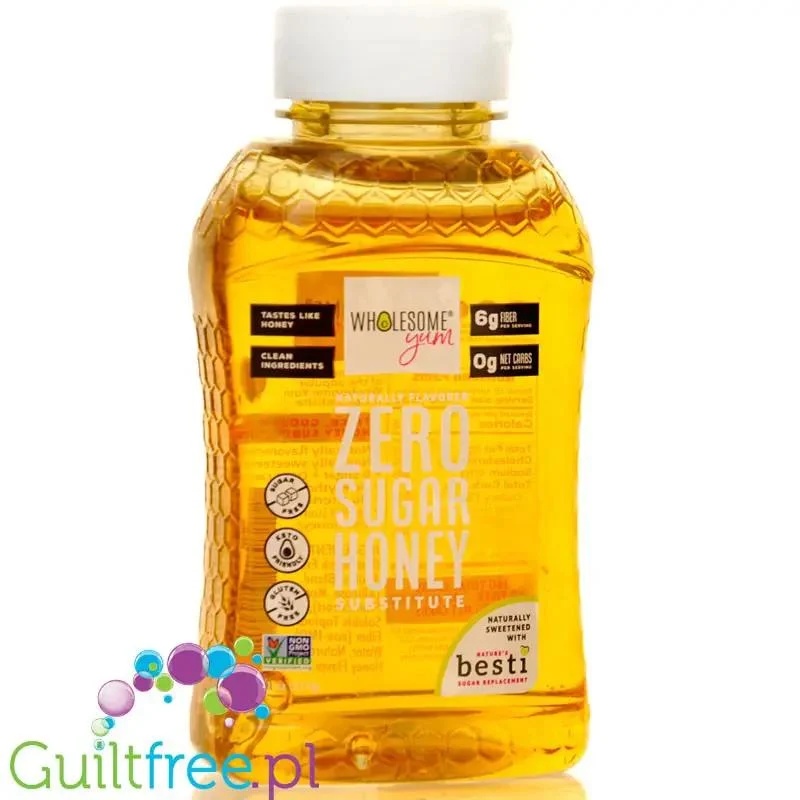 Wholesome Allulose Zero Sugar Honey Substitute 312g - syrop słodzący o smaku miodu