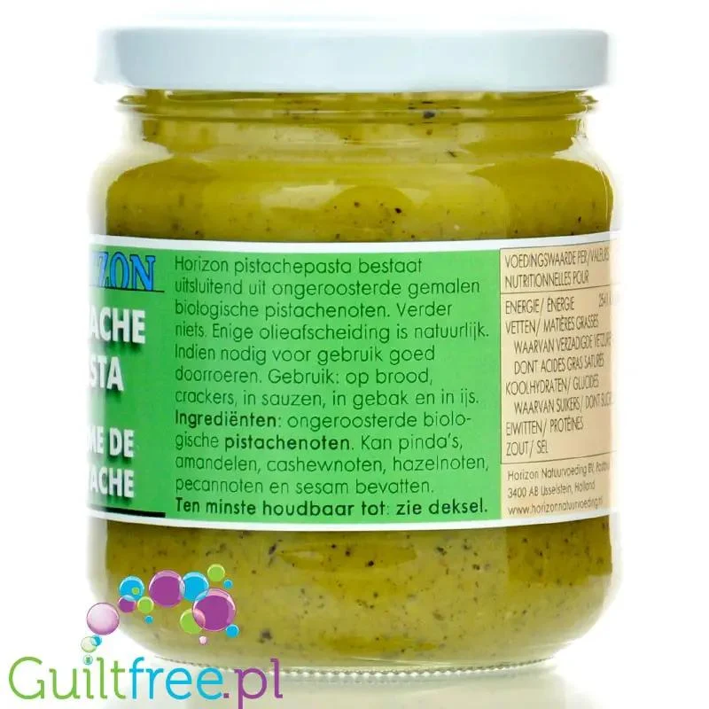 Horizon Crème de Pistache - krem pistacjowy 100% surowych nieprażonych pistacji bez soli i cukru