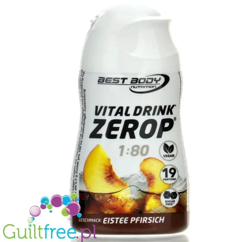 Vital Drink Zerop Ice Tea Peach - skoncentrowany smacker do wody z witaminami, Herbata Brzoskwiniowa
