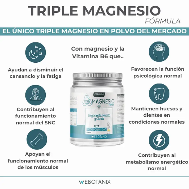 Webotanix Triple Magnesium Formula Powder, 128 g