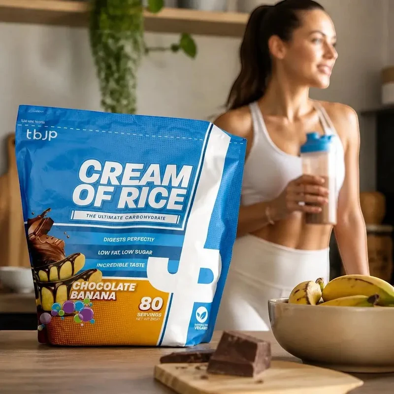 TBJP Cream of Rice, Chocolate Banana 2kg - kleik ryżowy bez cukru, regeneracyjny posiłek treningowy, Czekolada z Bananem