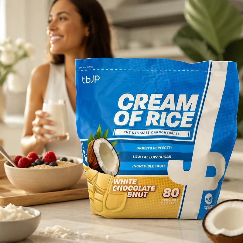 TBJP Cream of Rice, White Chocolate Coconut 2kg - kleik ryżowy bez cukru, regeneracyjny posiłek treningowy