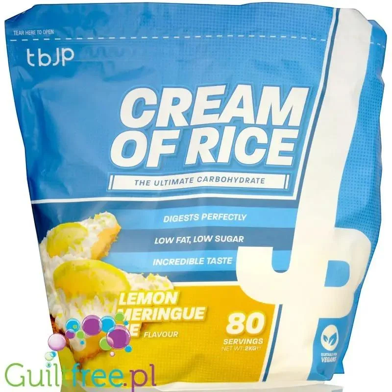 TBJP Cream of Rice, Lemon Maringue Pie 2kg - kleik ryżowy bez cukru, regeneracyjny posiłek treningowy