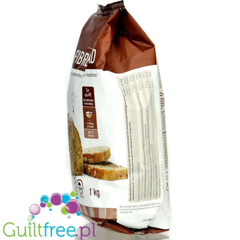 Sukrin Fibre Bread Mix 1kg - chleb bezglutenowy niskowęglowodanowy 20% błonnika, mieszanka do wypieku