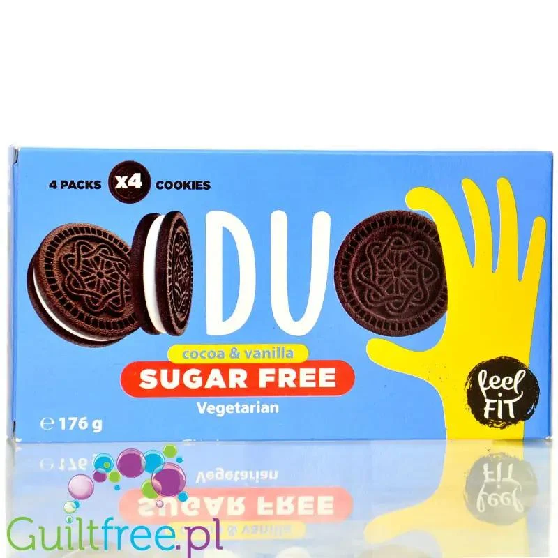 FeelFit Duo Cocoa & Vanilla - kakaowe markizy bez cukru z kremem waniliowym