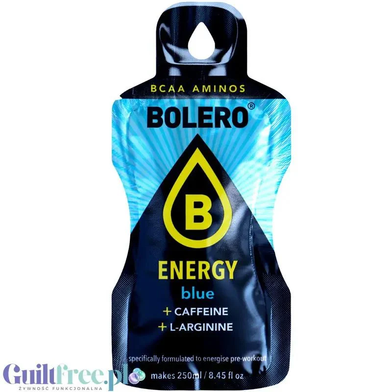 Bolero Energy Blue 7g - napój energetyczny bez cukru z kofeiną i L-argininą