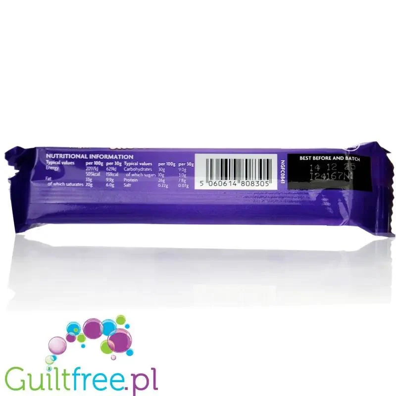 Skinny Food Milk Chocaholic Smooth Bar - batonik z mlecznej czekolady proteinowej bez dodatku cukru