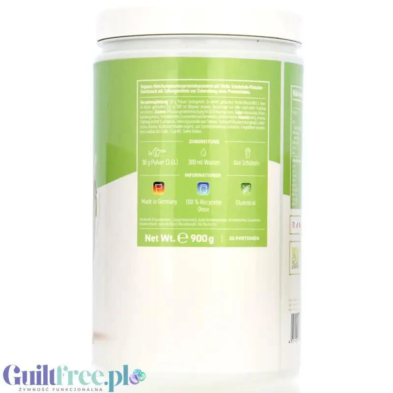 Rocka Nutrition Protein Shake White Choco Pistachio 0,9kg - wegański szejk proteinowy z 5 źródeł białek roślinnych bez cukru