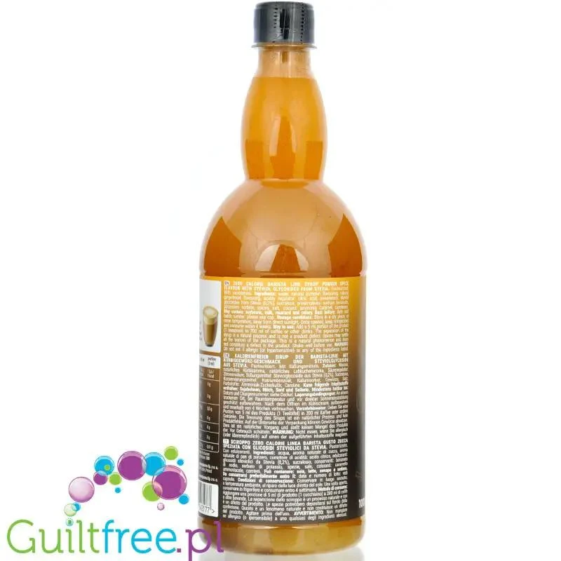 Locco Zero Calorie Barista Pumpkin Spice 1L - syrop słodzący zero kalorii do kawy bez cukru ze stewią