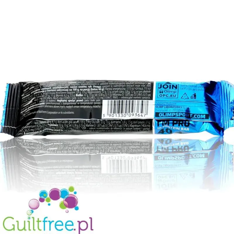 Olimp I'm Pro Protein Bar Yummy Cookie - baton proteinowy 32% białka, z kremem ciasteczkowym w białej czekoladzie