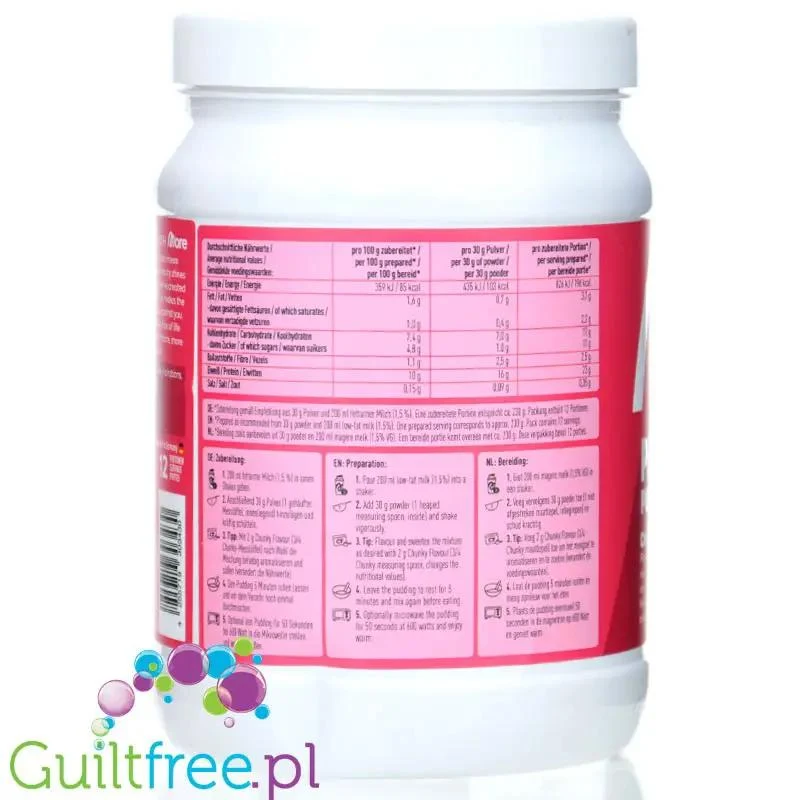 More Nutrition Protein Pudding Chocolate - budyń proteinowy 23g białka, bez cukru i słodzików