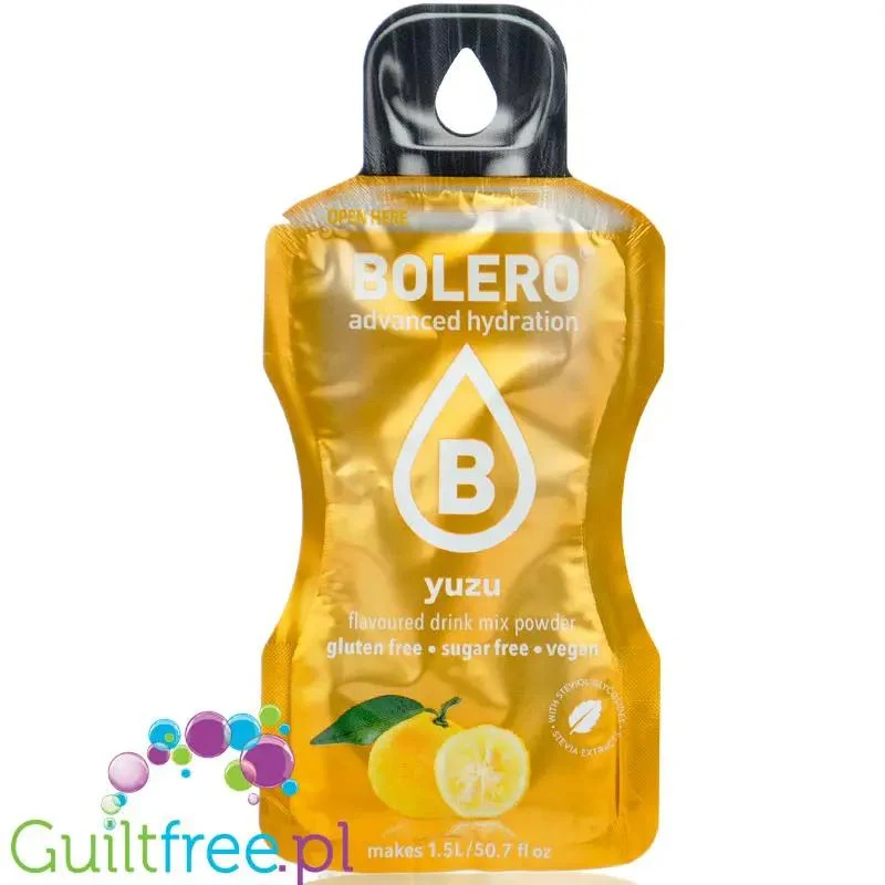 Bolero Drink Yuzu zero cukru - napój instant w saszetce ze stewią, na 1,5L owoc Yuzu