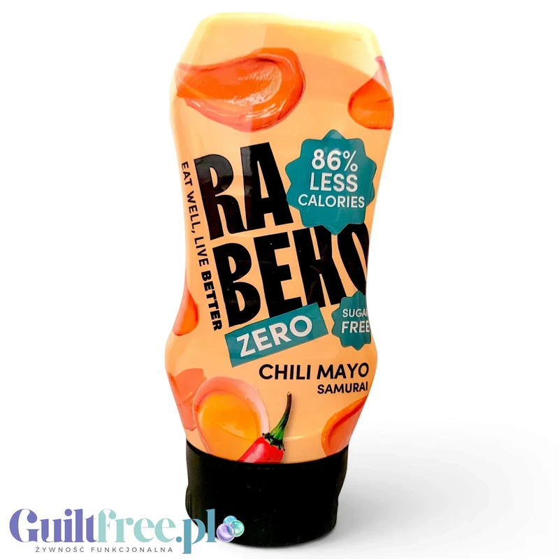 Rabeko Samurai Zero 350ml samurajski kremowo-pikantny majonezowy sos & dip do frytek o niskiej kaloryczności