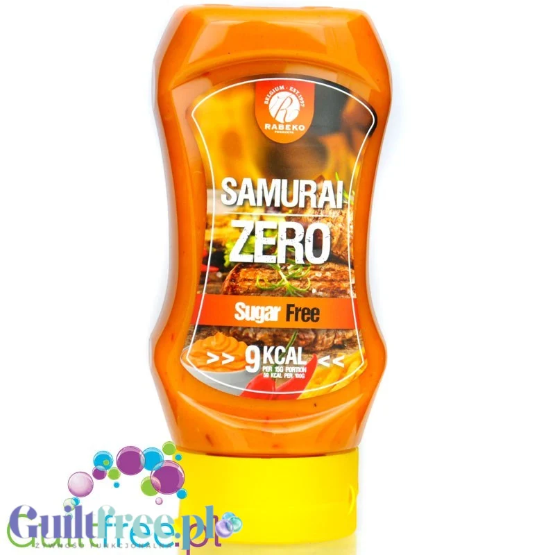 Rabeko Samurai Zero 350ml samurajski kremowo-pikantny majonezowy sos & dip do frytek o niskiej kaloryczności