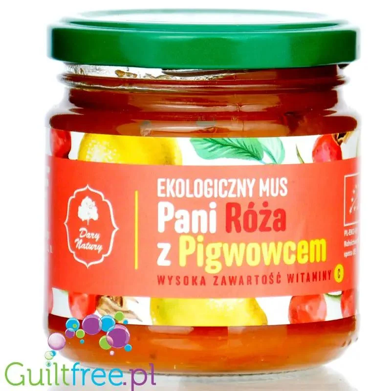 Dary Natury Pani Róża z Pigwowcem - ekologiczny mus owocowy z różą i pigwowcem