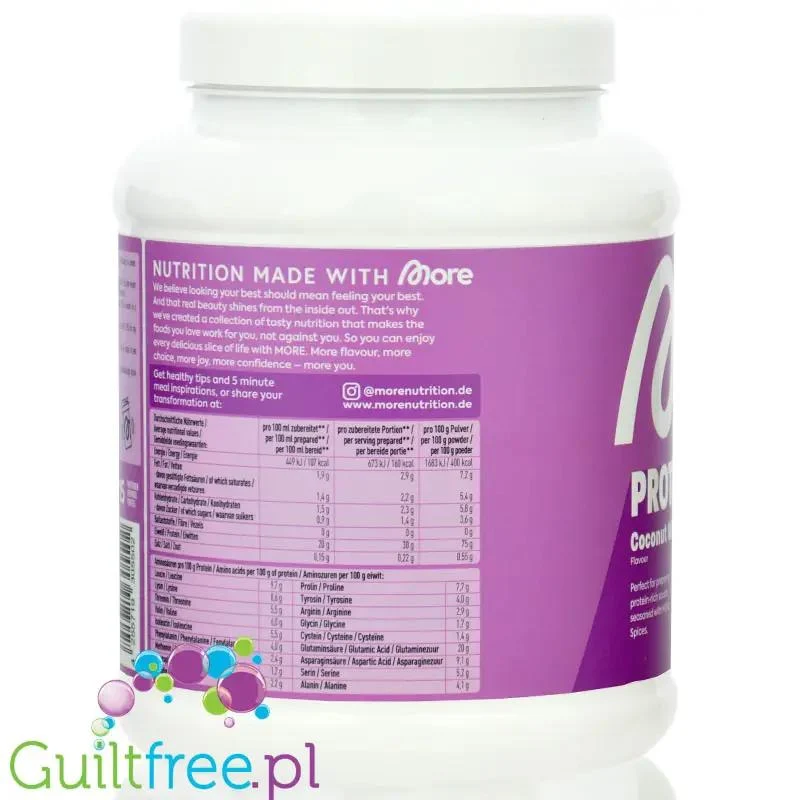 More Nutrition Total Protein Coconut Milk 0,6kg - mieszanka do proteinowego mleczka kokosowego instant